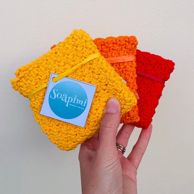 Soapimi Set of Three Cotton Crochet Washcloths